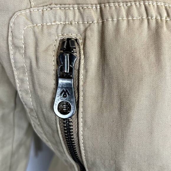 Martin and Osa Khaki Linen Blend Casual Military Style Utility Jacket Size 2 - Picture 11 of 14